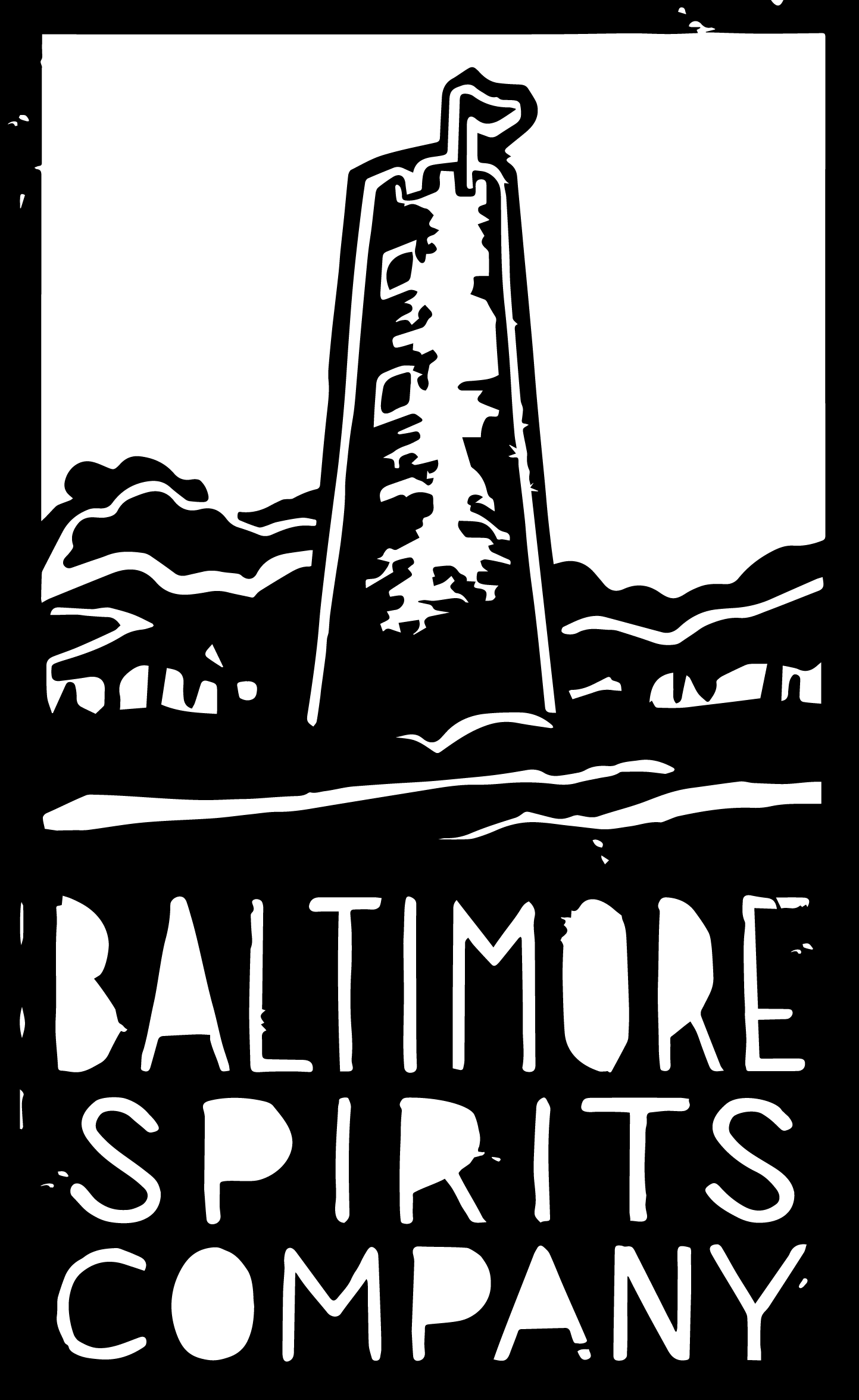 Black and white logo showing a tall, old tower with a flag on top, surrounded by trees, above the text 
